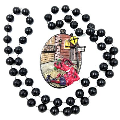 Crawfish Drunk Bourbon Street Mardi Gras Necklace Cajun Carnival Festival New Orleans