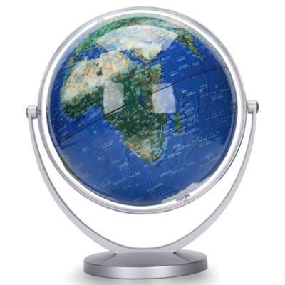 Detailed 720 Rotating Globe, Easy to Read Blue Ocean Geographic Globe, World Globe for Kids Classroom Learning Earth Globe New
