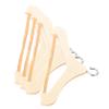 ibasenice 4pcs Wooden Miniature Doll Clothes Hangers Sturdy Smooth Non-damaging Hangers for Organizing Doll and Clothes for Dollhouse Display and Storage view 1