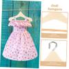 ibasenice 4pcs Wooden Miniature Doll Clothes Hangers Sturdy Smooth Non-damaging Hangers for Organizing Doll and Clothes for Dollhouse Display and Storage view 3
