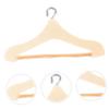 ibasenice 4pcs Wooden Miniature Doll Clothes Hangers Sturdy Smooth Non-damaging Hangers for Organizing Doll and Clothes for Dollhouse Display and Storage view 4