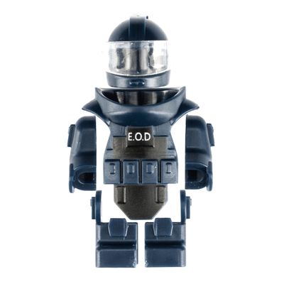 MaozyHomie Toy Soldiers Figures Dark Blue Bomb Disposal Suit Armor E.O.D Suit Toys Military Equipment Custom Minifigure Compatible with Mini Figure of Major Brand, 3 Years Old and up