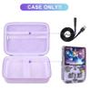 BOVKE Carrying Case for Anbernic RG405V Retro Handheld Game Console, Vertical Version Android Retro Handheld Game Holder with Mesh Pocket for Charging Cables, Purple view 2