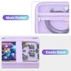 BOVKE Carrying Case for Anbernic RG405V Retro Handheld Game Console, Vertical Version Android Retro Handheld Game Holder with Mesh Pocket for Charging Cables, Purple view 3