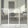 41" Extra Tall and Wide Baby Gate, 63-65.7'' Wide Pet Cat Gate for Doorway, Extra Wide Pressure Mounted Child Door with Expansion Kit, Metal Safe Gate, Tall Dog Gate, White view 1