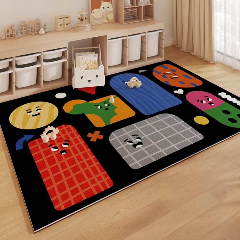 Kids Indoor Area Rug Modern Abstract Shaggy Rugs Waterproof Oversized Bedroom Rug for Bedroom Rug Girls Kids Nursery Room Home Decor