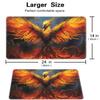 SOTWONSO Board Game for TCG Playmat Table Mats Games Size 60X35 cm Mousepad Compatible for MTG RPG CCG Trading Card Game Play mats with 6 Dice (Playmat 22) Flaming Phenix view 3
