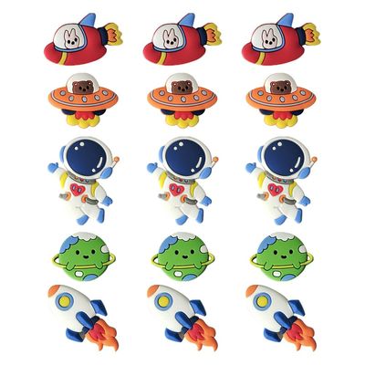 15 Pcs Outer Space Cake Toppers - Creative Astronaut and Planet Decorations for Kids Birthday Parties and Baby Showers