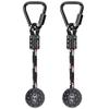 2 Pack Ninja Monkey Bars with Grip Ball 250LB Capacity Obstacle Course Bars with Safety Carabiners Trapeze Swing Bar for Slackline Ropes Swing Set Bars for Kids & Teens Ninja Line, Backyard ( Black ) view 1
