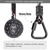 2 Pack Ninja Monkey Bars with Grip Ball 250LB Capacity Obstacle Course Bars with Safety Carabiners Trapeze Swing Bar for Slackline Ropes Swing Set Bars for Kids & Teens Ninja Line, Backyard ( Black ) view 2