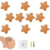 10 Pack Cabinet Drawer Handles for Kids, Animal & Cloud Shape, Wooden Furniture Knobs, Cartoon Cupboard Wardrobe Door Pull Handles, Bedroom Kitchen Knobs with Screws,D view 1