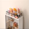 PaletteLife Mini Room Diorama Display Shelf for Anime Figures, Stackable Wooden Display Case with Glass Door, Collectible Scene Shelf, White view 3