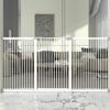 41-Inch Extra Tall Metal Baby Gate for Doorway, 76.8-79.5'' Pet Safe Gate with Expansion Kit, No Drilling Cat Fence Indoor, No Climb Child Door, White view 1