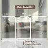 41-Inch Extra Tall Metal Baby Gate for Doorway, 76.8-79.5'' Pet Safe Gate with Expansion Kit, No Drilling Cat Fence Indoor, No Climb Child Door, White view 3