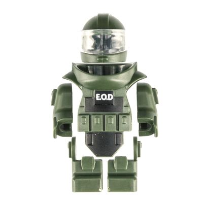 MaozyHomie Toy Soldiers Figures Green Bomb Disposal Suit Armor E.O.D Suit Toys Military Equipment Custom Minifigure Compatible with Mini Figure of Major Brand, 3 Years Old and up