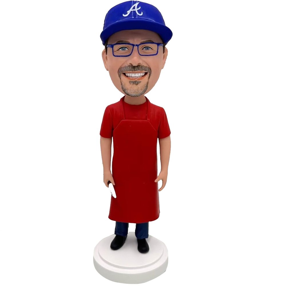 Custom Bobble-Heads Figurine Customized Doll, Custom Bobble head Chef, Bobble Head Figures Handmade Personalized Sculpture Gift for Women/Men Chef (Men Chef)