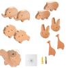 10 Pack Cabinet Drawer Handles for Kids, Animal & Cloud Shape, Wooden Furniture Knobs, Cartoon Cupboard Wardrobe Door Pull Handles, Bedroom Kitchen Knobs with Screws,E view 1