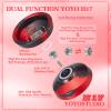 YOYOSTUDIO Yoyo Professional Responsive Yoyo H17, Dual Purpose Metal Yoyos for Kids Beginner, Unresponsive Yo yo Bearing for Adults with Removal Bearing Tool, 10 String, Case & Glove (Black and Red) view 3