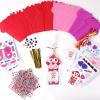 Qyeahkj 32 Sets Valentine's Day Bookmarks Foam Craft Kit for Heart Bookmarks DIY Craft Animal Face Heart Owl Foam Stickers for Home Activity Valentine Gift Party Favor Decorations view 2