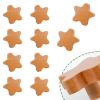 10 Pack Modern Wooden Knobs Cartoon Drawer Handles,Children's Room Furniture Knobs,with Screws & Self Adhesive,Cute Kids Cabinet Door Bedroom Handle,Kitchen Cupboard Knobs,Original Wood Color,D view 1