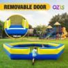 OZIS 15FT Inflatable Gaga Ball Pit with Built-in Blower, Portable Gagaball Court for Indoor/Outdoor Sports/Family Activities Easy to Setup (Blue&Yellow) view 4