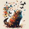 1000 Pieces Puzzles for Adults - Abstract Fall Cat - Comes with A Poster - Do It Yourself Jigsaw Puzzle - Unwind from Daily Life, Great Gift for Puzzle Enthusiasts view 1