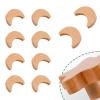 10 Pack Modern Wooden Knobs Cartoon Drawer Handles,Children's Room Furniture Knobs,with Screws & Self Adhesive,Cute Kids Cabinet Door Bedroom Handle,Kitchen Cupboard Knobs,Original Wood Color,F view 1