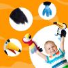 okegztoa Puppet Toucan Hand Puppet,13.8" Animal Puppet Toucan Puppets Stuffed Animal Hand Puppets for Kids with Movable Mouth,Puppet Plush Multi-Color Toys Bird Puppet Role Play Teaching(Big Black) view 3