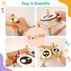 Stoie's Owl Drum Set for Babies and Toddlers, Wooden Percussion Musical Instruments for Kids, Eco Friendly, Montessori Educational Toy for Girls and Boys view 3