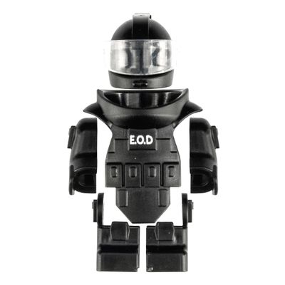 MaozyHomie Toy Soldiers Figures Black Bomb Disposal Suit Armor E.O.D Suit Toys Military Equipment Custom Minifigure Compatible with Mini Figure of Major Brand, 3 Years Old and up