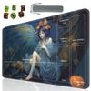 SOTWONSO Board Game for TCG Playmat Table Mats Games Size 60X35 cm Mousepad Compatible for MTG RPG CCG Trading Card Game Play mats with 6 Dice (Playmat with Zones 1) view 1