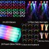 272 PCs Glow Party Supplies, 24 Foam Glow Sticks, 24 LED Glasses and 200 Glow Sticks  Bracelets, 12 Glow sticks headband 12 Fiber Optic Hair LightGlow Neon Party Favors for Wedding, Concert, Raves view 2