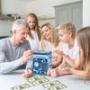 Adevena Electronic Piggy Bank, Mini ATM Password Money Bank Cash Coins Saving Box for Kids, Cartoon Safe Bank Box Perfect Toy Gifts for Boys Girls (Camouflage Blue) view 2