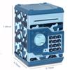 Adevena Electronic Piggy Bank, Mini ATM Password Money Bank Cash Coins Saving Box for Kids, Cartoon Safe Bank Box Perfect Toy Gifts for Boys Girls (Camouflage Blue) view 3