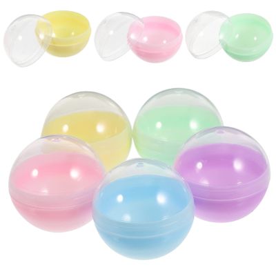 ABOOFAN 50pcs Macaron Shell Twisting Ball Candy Balls Fillable Gumball Machine Balls Gumball Machine Containers Numbered Ball Fillable Round Bingo Game Balls Balls Toy Pp