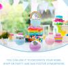 ABOOFAN 50pcs Macaron Shell Twisting Ball Candy Balls Fillable Gumball Machine Balls Gumball Machine Containers Numbered Ball Fillable Round Bingo Game Balls Balls Toy Pp view 3