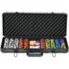 Soozier Poker Chip Set with 6 Denominations, 500 Chips, 14 Gram Clay, Casino Poker Chips with Aluminum Case, 2 Decks of Playing Cards, Dealer Button & 5 Dice for Texas Hold'em view 1