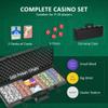 Soozier Poker Chip Set with 6 Denominations, 500 Chips, 14 Gram Clay, Casino Poker Chips with Aluminum Case, 2 Decks of Playing Cards, Dealer Button & 5 Dice for Texas Hold'em view 3