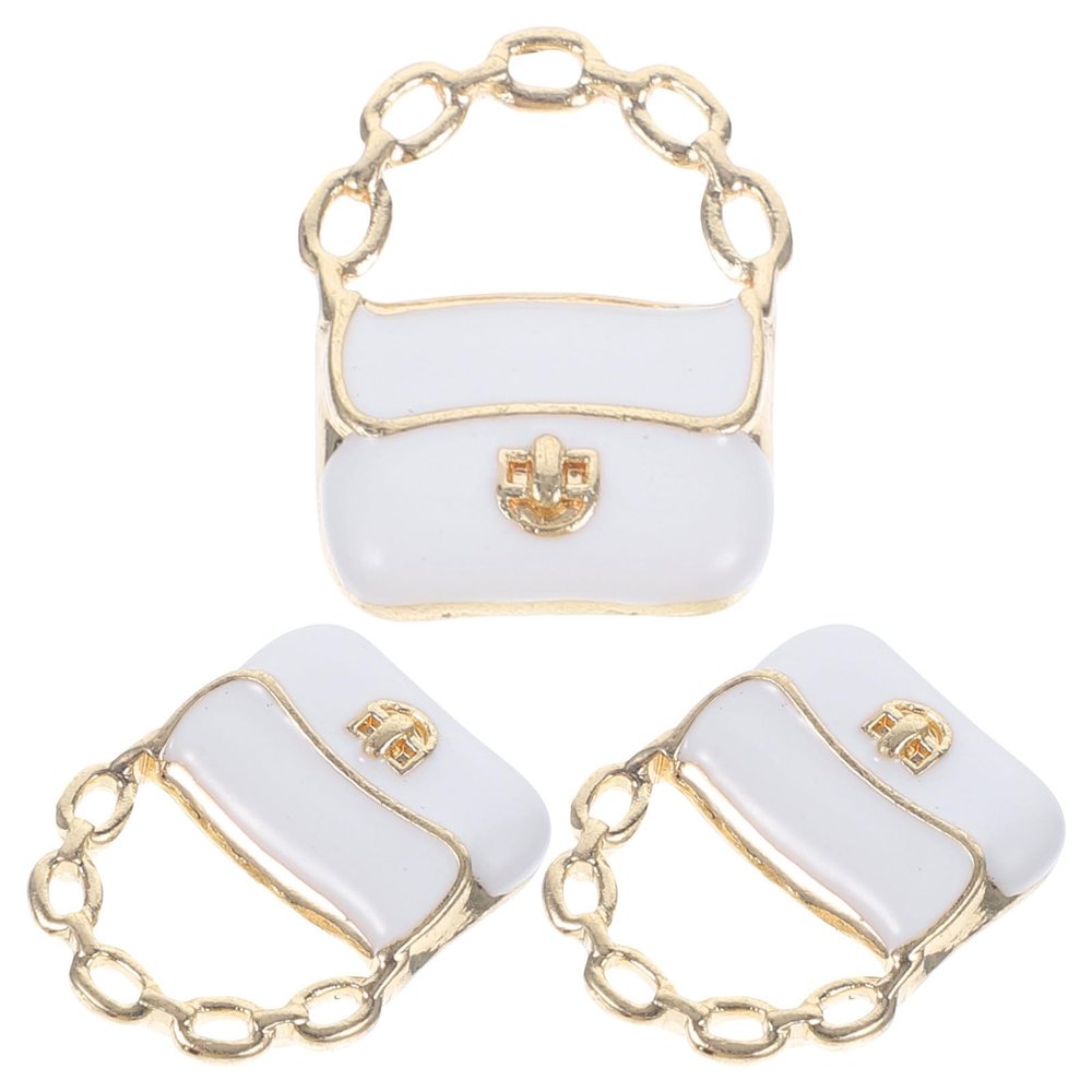 Abaodam 3Pcs Miniature Handbag Doll House Bags Decorate Doll Handbag Miniature Bag Model Mini Packet Chain Wallet Purse Spacer Charm Jewelry DIY Crafts Charm Tiny Purse