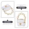 Abaodam 3Pcs Miniature Handbag Doll House Bags Decorate Doll Handbag Miniature Bag Model Mini Packet Chain Wallet Purse Spacer Charm Jewelry DIY Crafts Charm Tiny Purse view 3