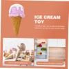 2Pcs Fake Ice Cream Cone Resin Model Dessert Prop for Shop Display and Photography Artificial Ice Cream Decoration for Parties view 3