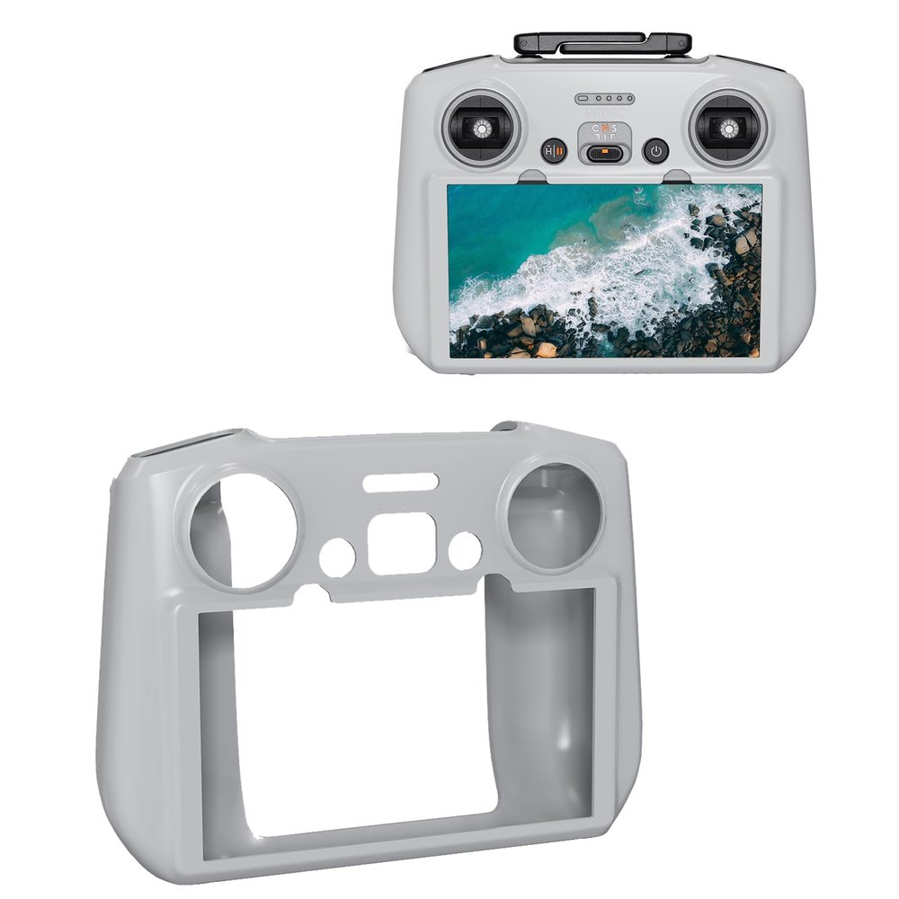 Silicone Protective Cover Case for DJI Mini 4 Pro/Air 3 RC 2 Remote Controller Sleeve Soft Case Skin for DJI RC 2 Protector Accessories(Gray)