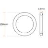 ANNURA Rubber Sealing Gasket, Silicone Nitrile Rubber Washer Seals Assortment Set 88mmx3.5mm(10pcs),85mmx3.5mm(10pcs) (Size : 58mmx3.5mm(10pcs)) (Size : 100mmx3.5mm(10pcs)) view 2