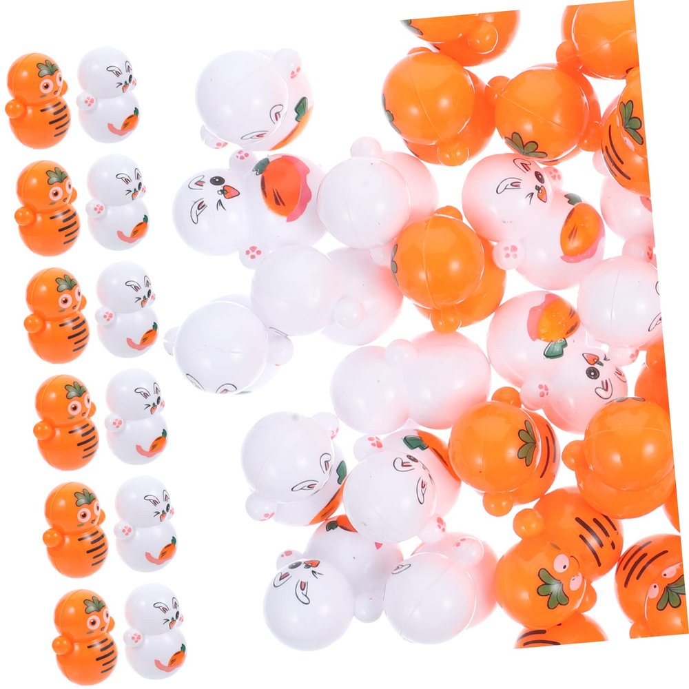 FAVOMOTO 48pcs Wobble Bunny Carrot Toys Adorable Easter for Boy Girl Adults Fun Tumbler Design for Easter Stuffers and Classroom Rewards