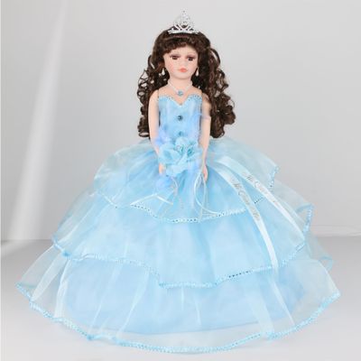 KINNEX COLLECTIONS SINCE 1997 18" Porcelain Quinceanera Umbrella Doll (Quince Anos)~ KB18724-4B~ (Baby Blue)