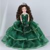 18 Quinceaera Last Doll with Umbrella Dress Stand  ltima Mueca Mis Quince Aos Keepsake, Traditional Hispanic Mis 15 Doll, Ceremony & Table Centerpiece, Full Accessory KB18724-33B (Emerald Green) view 1