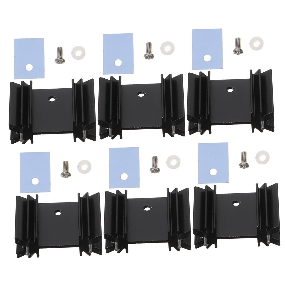 To-220 Aluminum Heat Sink Insulator Mounting Kits Heat Dissipation Easy Install Random Color