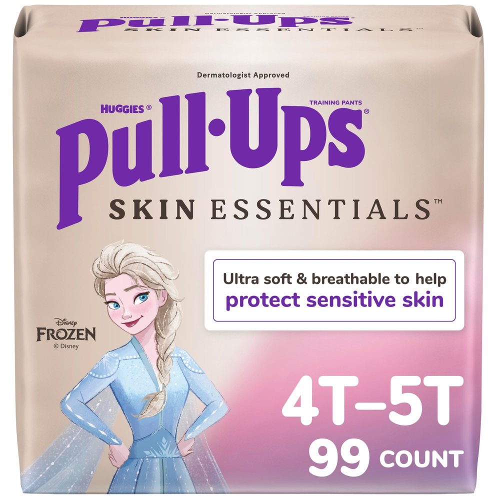 Pull-Ups Girls' Skin Essentials Potty Training Pants, Training Underwear, 4T-5T (38-50 lbs), 99 Ct (3 Packs of 33)