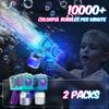 Eaglestone Bubble Gun for Kids 2 Packs, Automatic Bubble Machine, 10-Hole Bubbles Wands Blaster for Toddlers with LED Lights & Solution, Easter, Party Favor, Outdoor Toys for Boys & Girls view 2