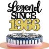 1 PCS Legend Since 1965 Cake Topper Black Gold Glitter Sixty Happy 60th Birthday Cake Pick Cheers to 60 Years Cake Decoration for 60th Birthday Wedding Anniversary Party Decorations Supplies view 1